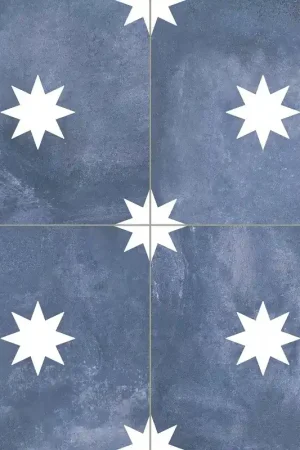 carrelage imitation carreaux ciment 44x44 cm ETOILE NAVY Usine Directe